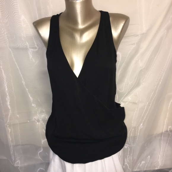 Gucci Tops - Gucci black silk wrap blouse